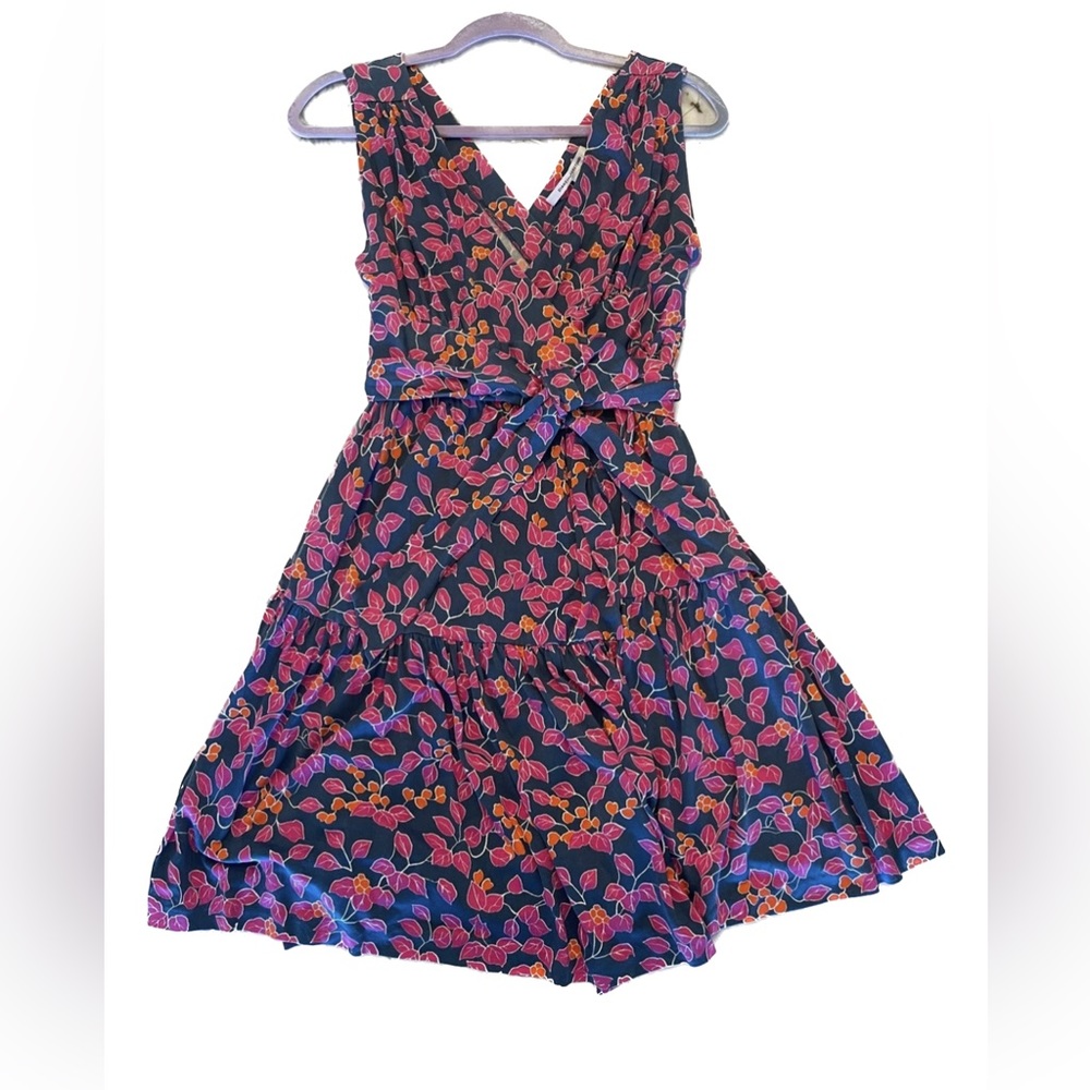 DVF Viscose Floral Wrap Dress size 2